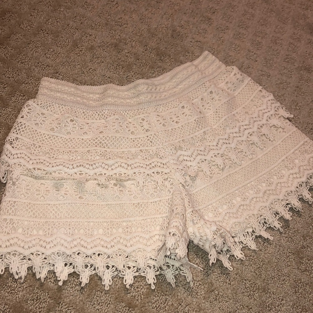 NWOT crochet lace soft shorts